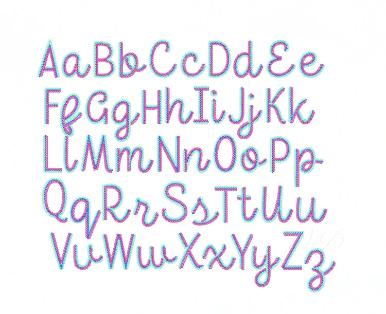 Chain Embroidery Font