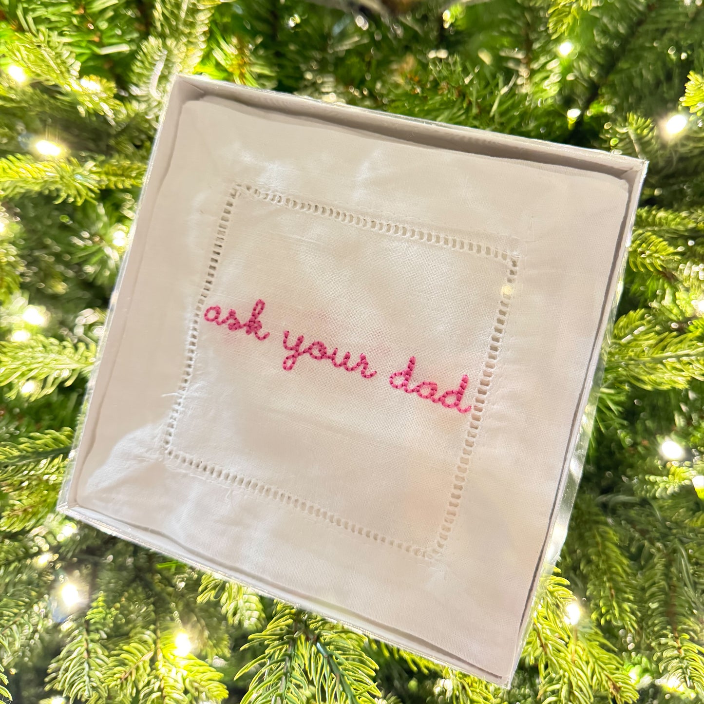 Go ask your dad cocktail linens