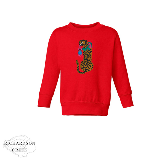 Cheetahlicious Christmas Toddler + Kids Pullover