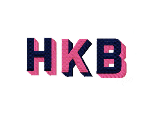 Double Block Embroidery Font