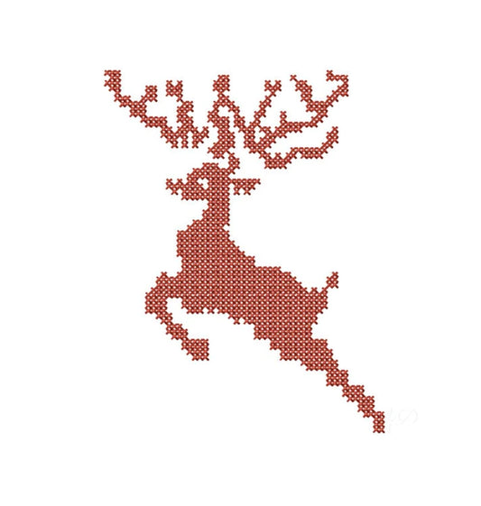 CROSS STITCH DEER EMBROIDERY